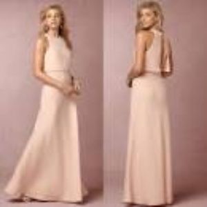 BHLDN  Iva Crepe Blush Dress Size 8